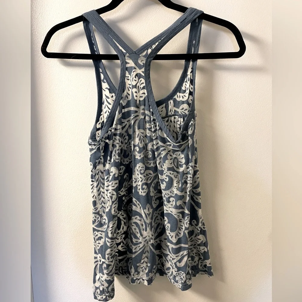 Blue and White Razor Back Tank - Picture 2 of 2